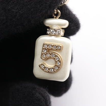 ココマーク No.5 パフュームボトル ピアス GP ラインストーン アイボリー ゴールド クリア A22S シャネル アクセサリー CHANEL