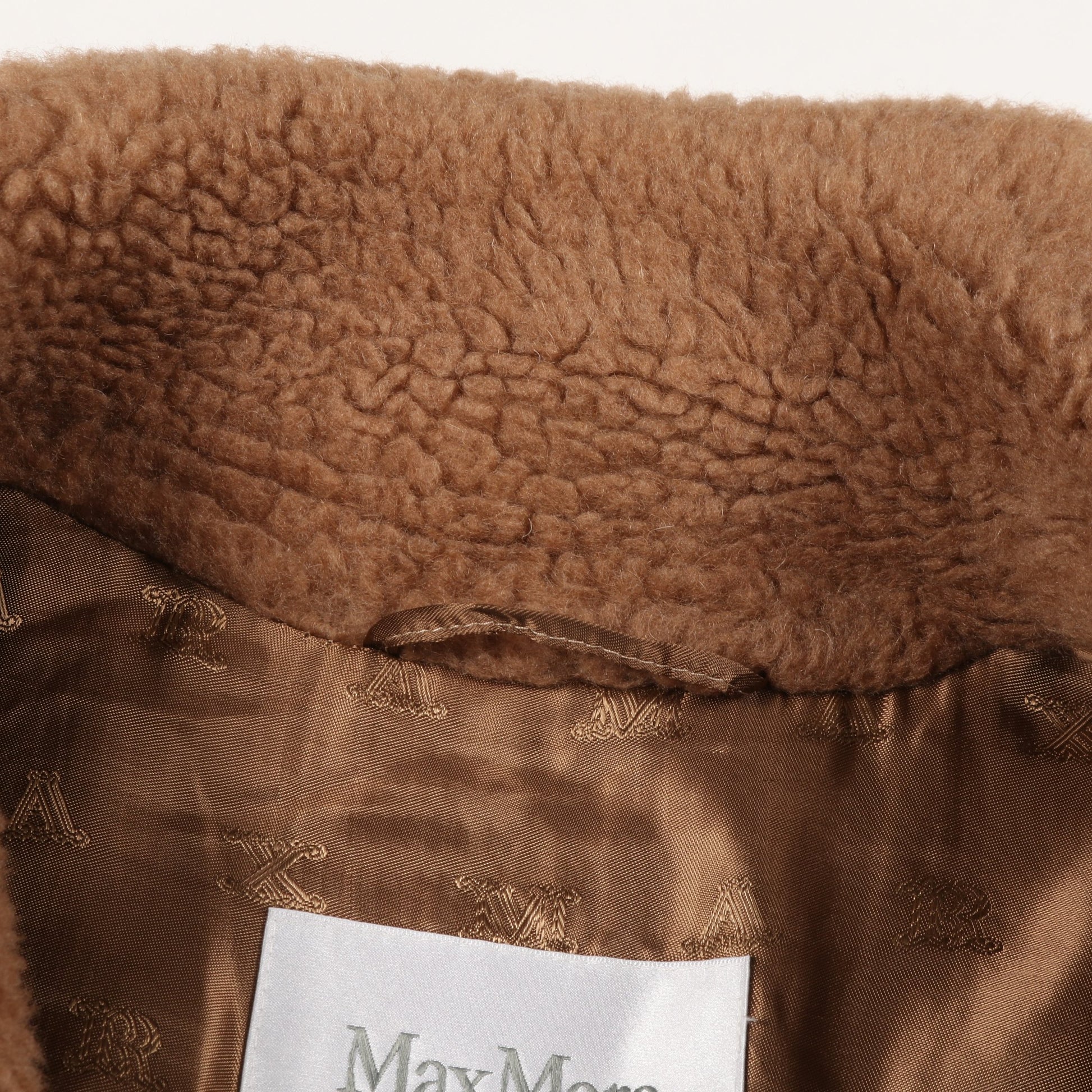 TEDDY テディベア ベスト コート キャメル シルク ブラウン マックスマーラ アウター Max Mara