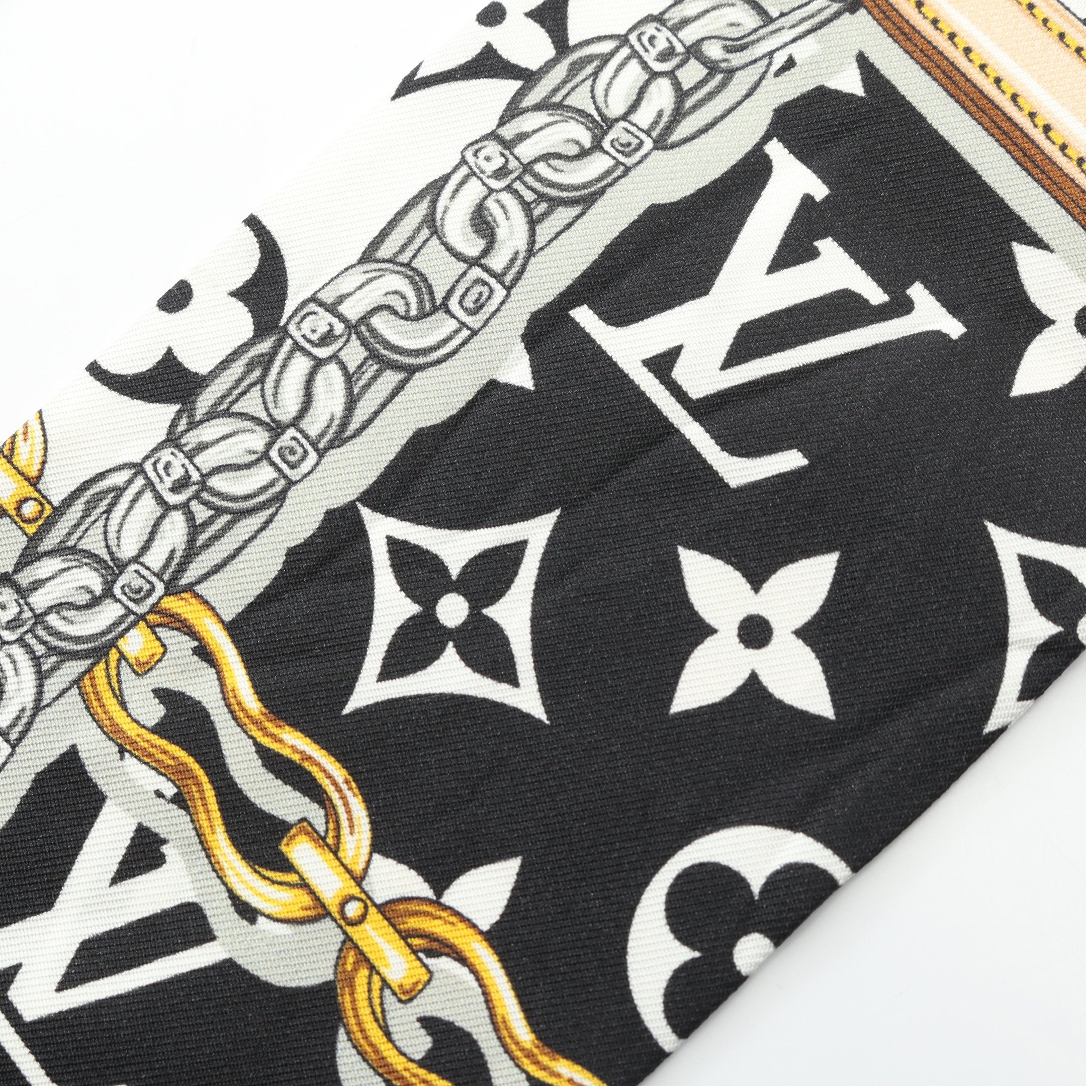 バンドー モノグラム コンフィデンシャル スカーフ シルク ブラック