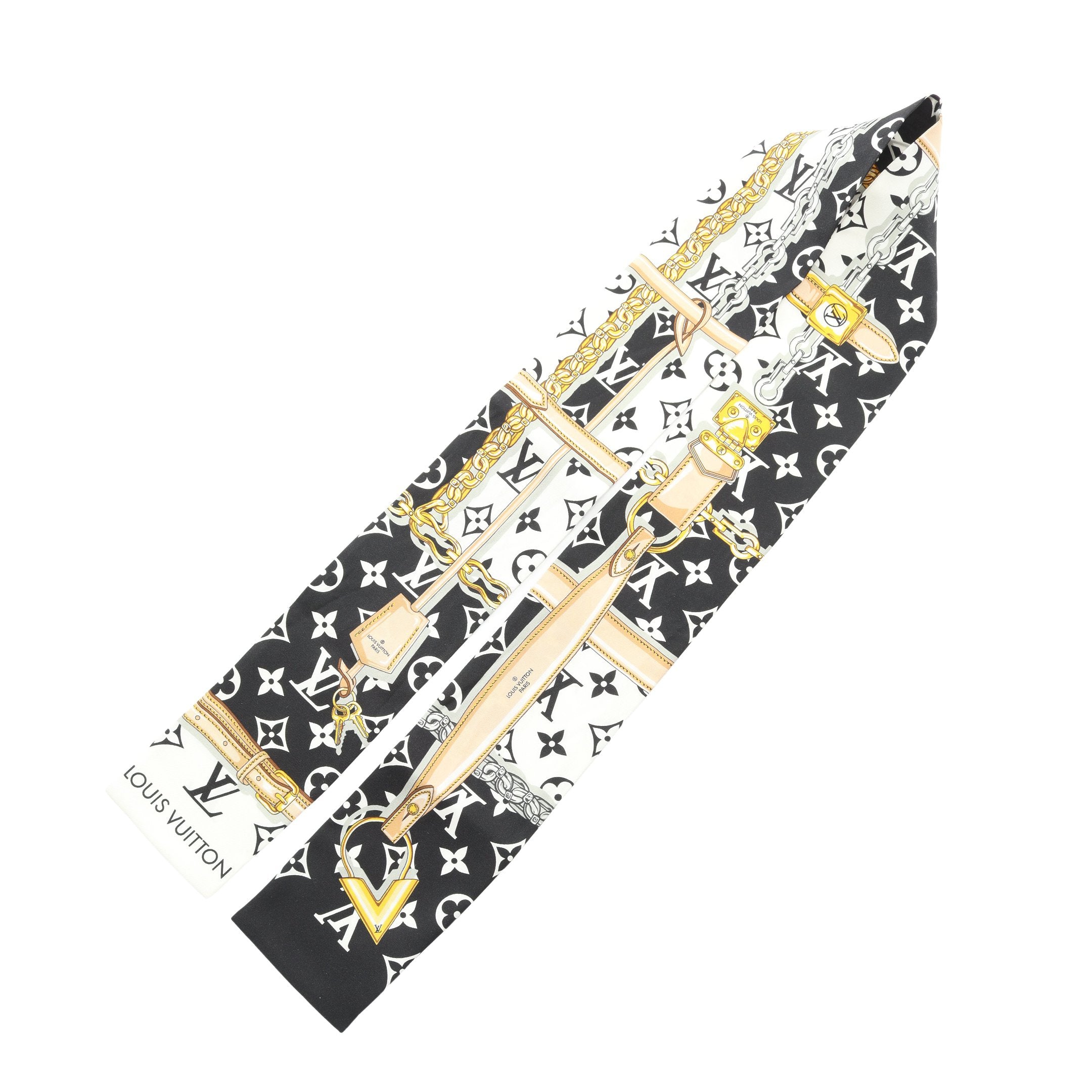 LOUIS VUITTON バンドー・モノグラム コンフィデンシャル バンドー モノグラム コンフィデンシャル スカーフ シルク ブラック