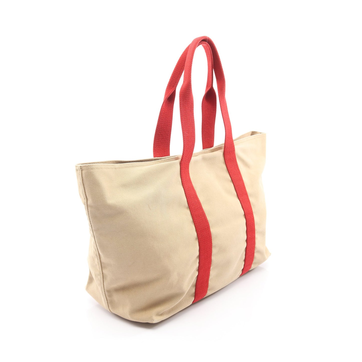 ハンドバッグ トートバッグ ロゴプリント キャンバス ベージュ レッド プラダスポーツ リネアロッサ バッグ PRADA SPORT LINEA ROSSA