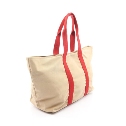 ハンドバッグ トートバッグ ロゴプリント キャンバス ベージュ レッド プラダスポーツ リネアロッサ バッグ PRADA SPORT LINEA ROSSA