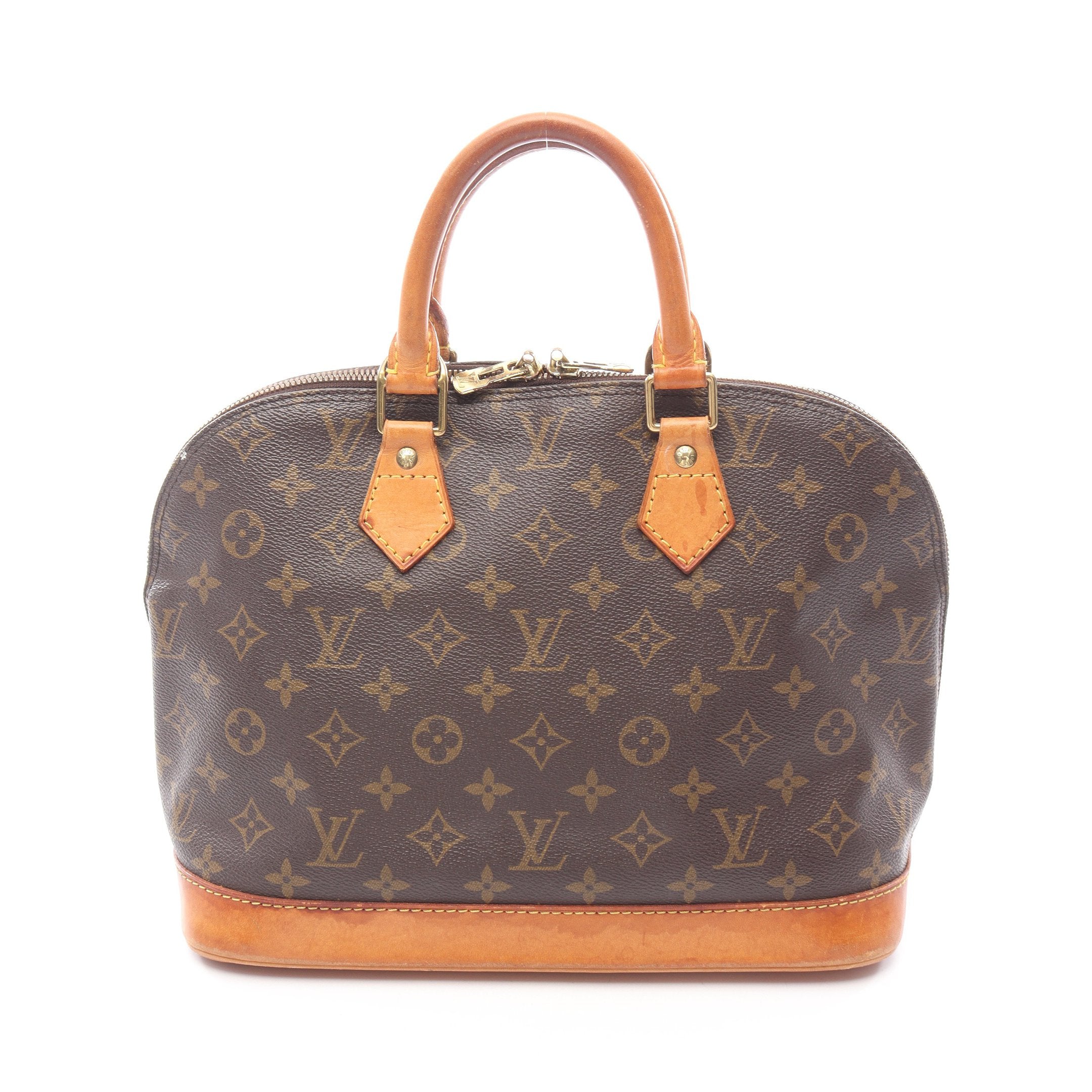 アルマPM モノグラム ハンドバッグ PVC レザー ブラウン ルイヴィトン