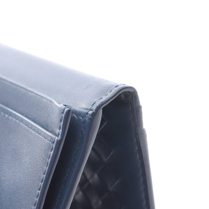 イントレチャート 二つ折り長財布 レザー ブルー ボッテガヴェネタ 財布・小物 BOTTEGA VENETA