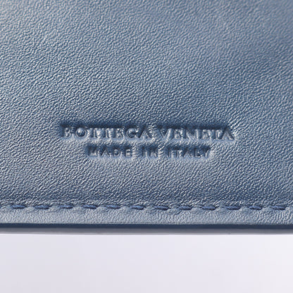 イントレチャート 二つ折り長財布 レザー ブルー ボッテガヴェネタ 財布・小物 BOTTEGA VENETA