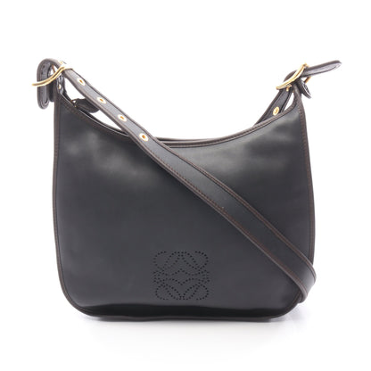 ソフィア アナグラム ショルダーバッグ レザー ブラック ダークブラウン パンチング ロエベ バッグ LOEWE