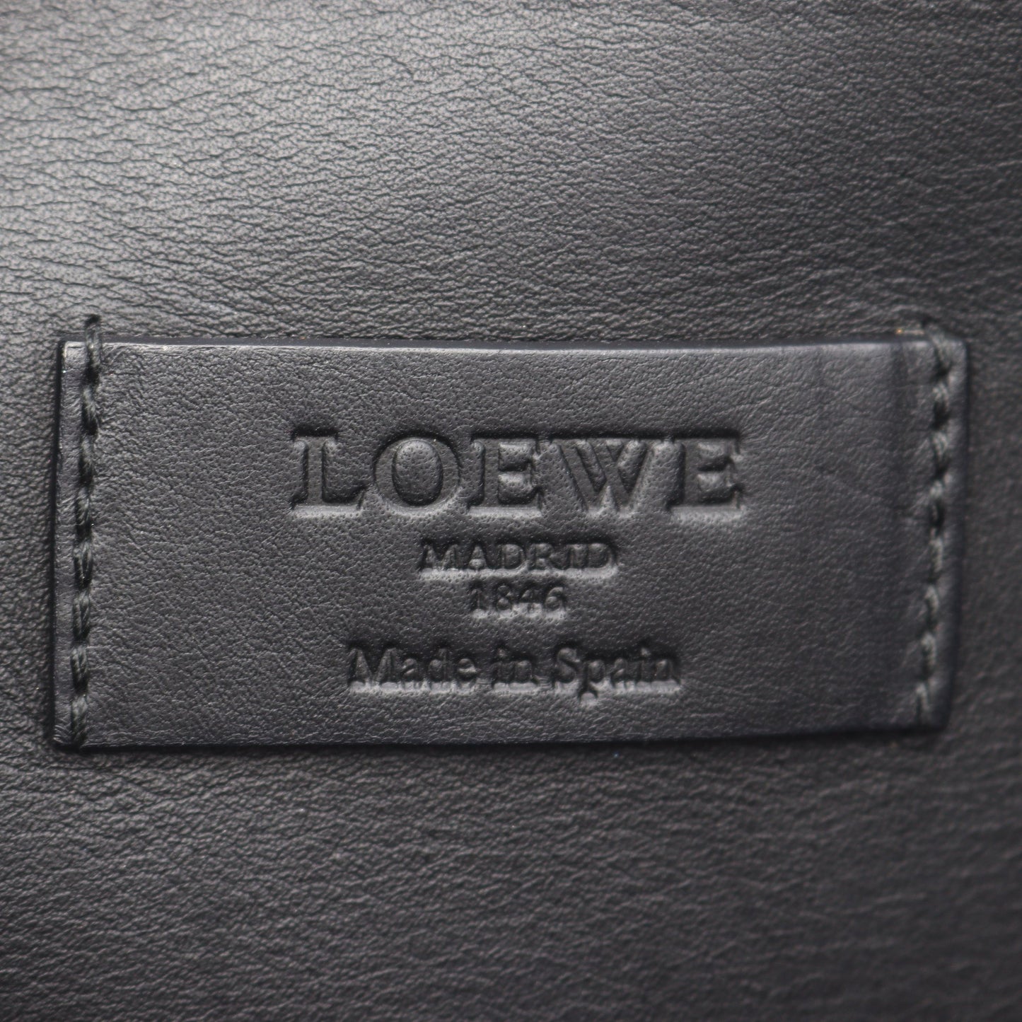 ソフィア アナグラム ショルダーバッグ レザー ブラック ダークブラウン パンチング ロエベ バッグ LOEWE