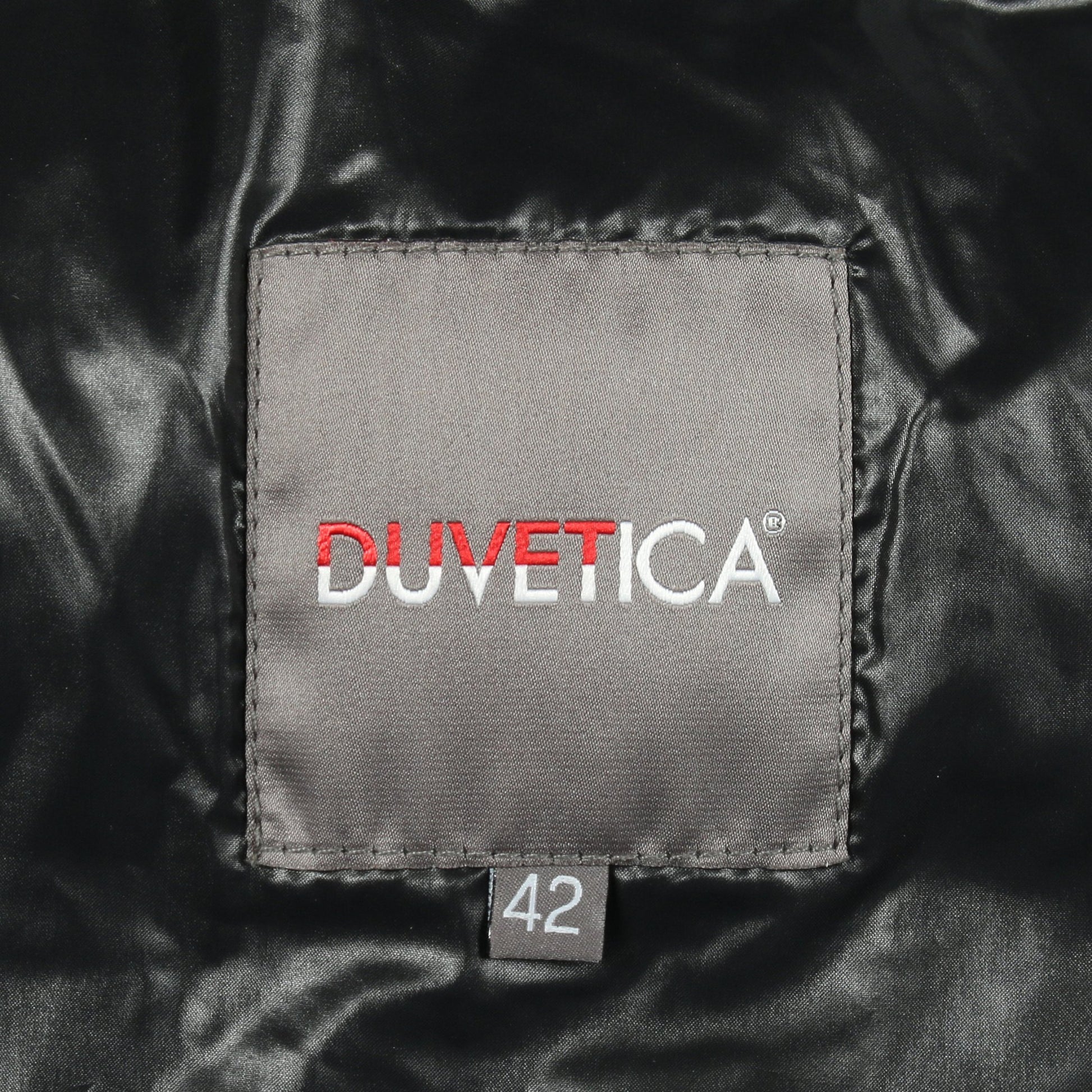 ダウンコート ナイロン グレーグリーン フード付き デュベティカ アウター DUVETICA
