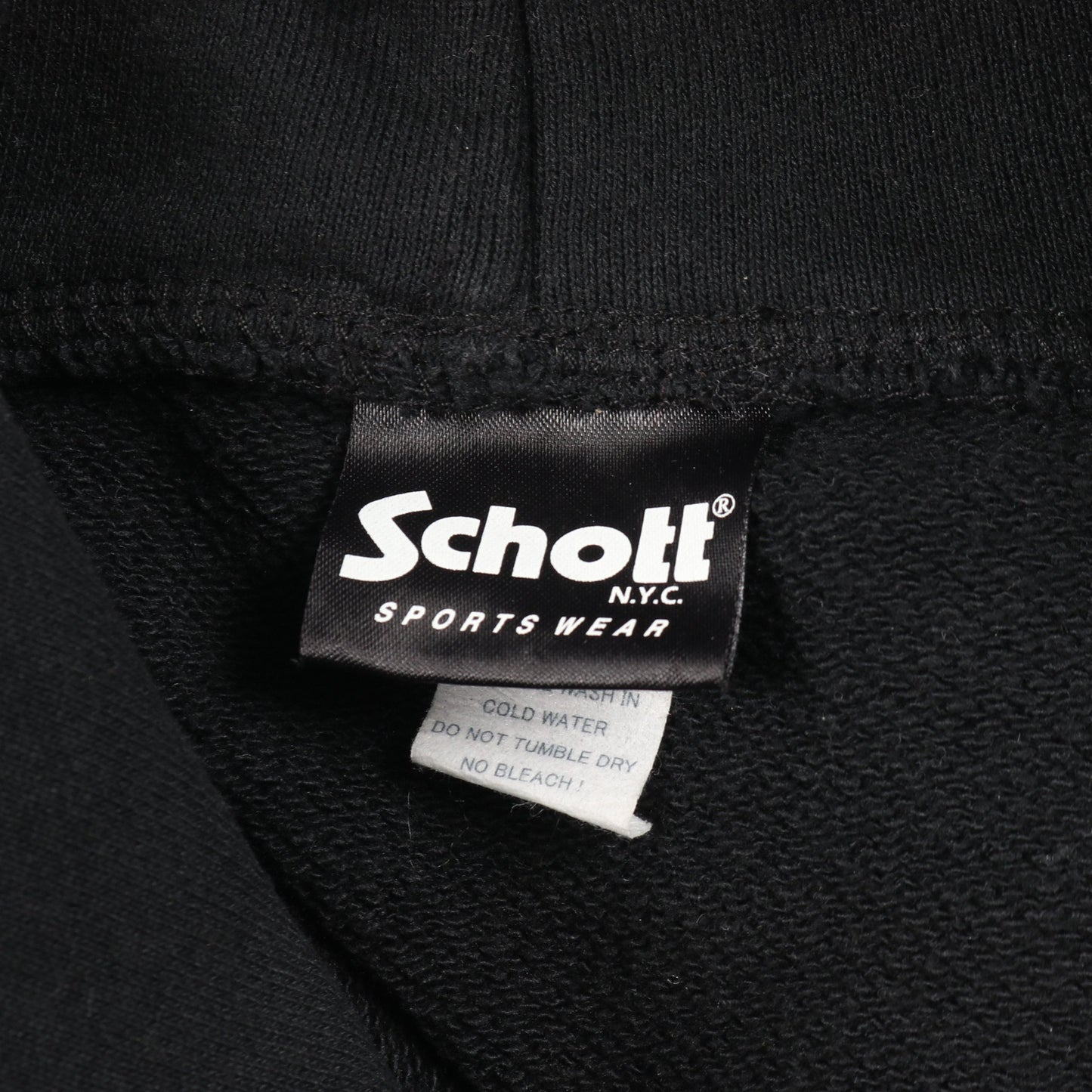 CHICANA HOODED SWEAT プルオーバーパーカー ロゴプリント コットン ブラック ショット トップス Schott