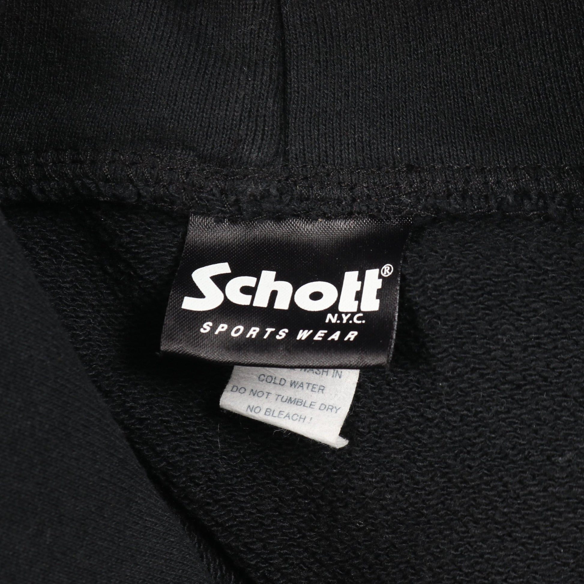 CHICANA HOODED SWEAT プルオーバーパーカー ロゴプリント コットン ブラック ショット トップス Schott