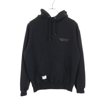 CHICANA HOODED SWEAT プルオーバーパーカー ロゴプリント コットン ブラック ショット トップス Schott