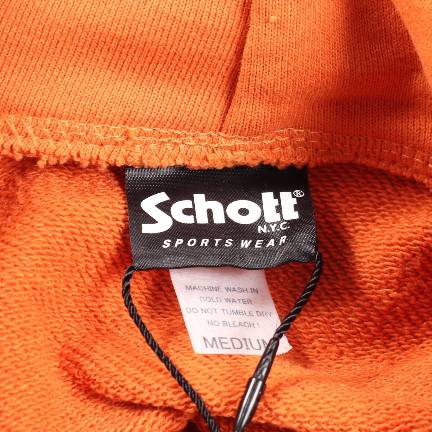 HOODED SWEAT FIRE BUTTERFLY プルオーバーパーカー ロゴプリント コットン オレンジ ショット トップス Schott