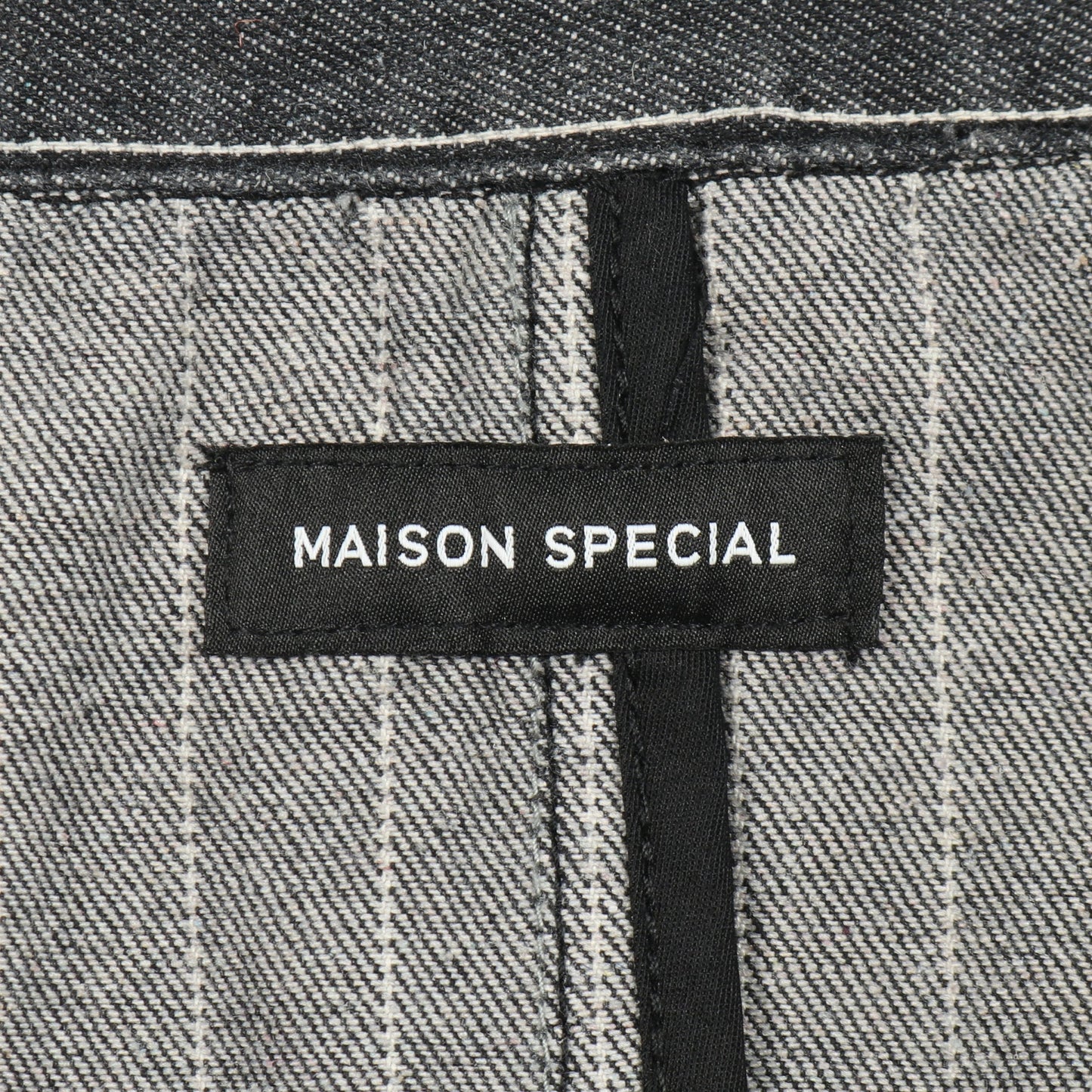 デニム テーラードジャケット ストライプ デニム ダークグレー ダメージ加工 メゾンスペシャル アウター MAISON SPECIAL