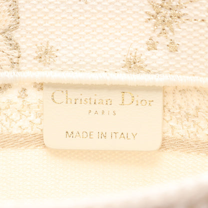 BOOK TOTE ブックトート ミニ バタフライ 2WAY ハンドバッグ トートバッグ キャンバス ホワイト ゴールド ディオール バッグ DIOR