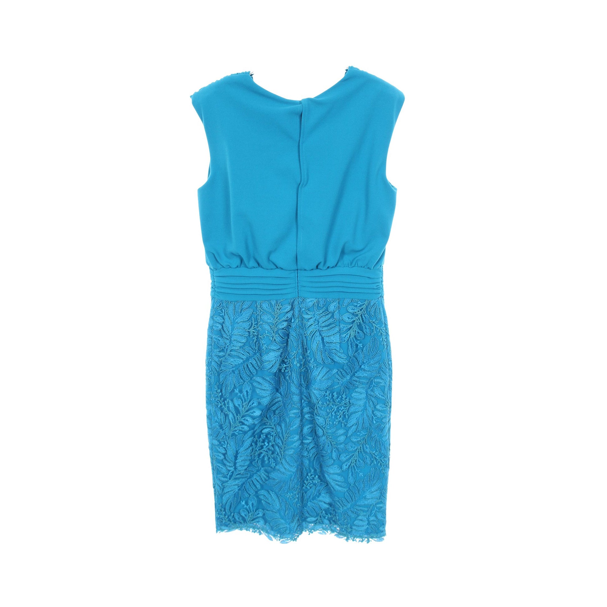 Short Cocktail Lace Pleated Dress ドレスワンピース ノースリーブ ボタニカル ブルー タダシショージ ワンピース TADASHI SHOJI