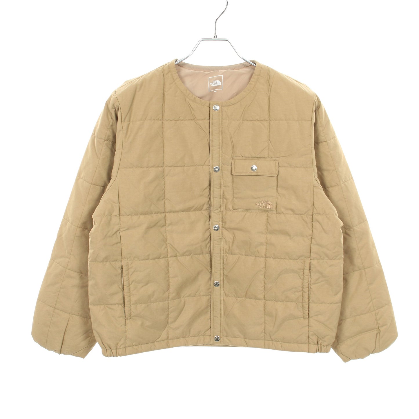 Meadow Warm Jacket キッズ ノーカラー キルティングジャケット ナイロン ベージュ 中綿 ザノースフェイス アウター THE NORTH FACE