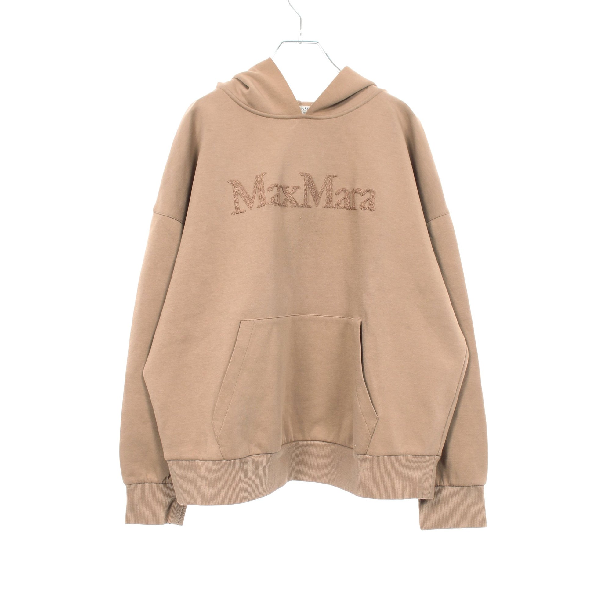 SAPORE プルオーバーパーカー ロゴ コットン ブラウン エスマックスマーラ トップス S Max Mara