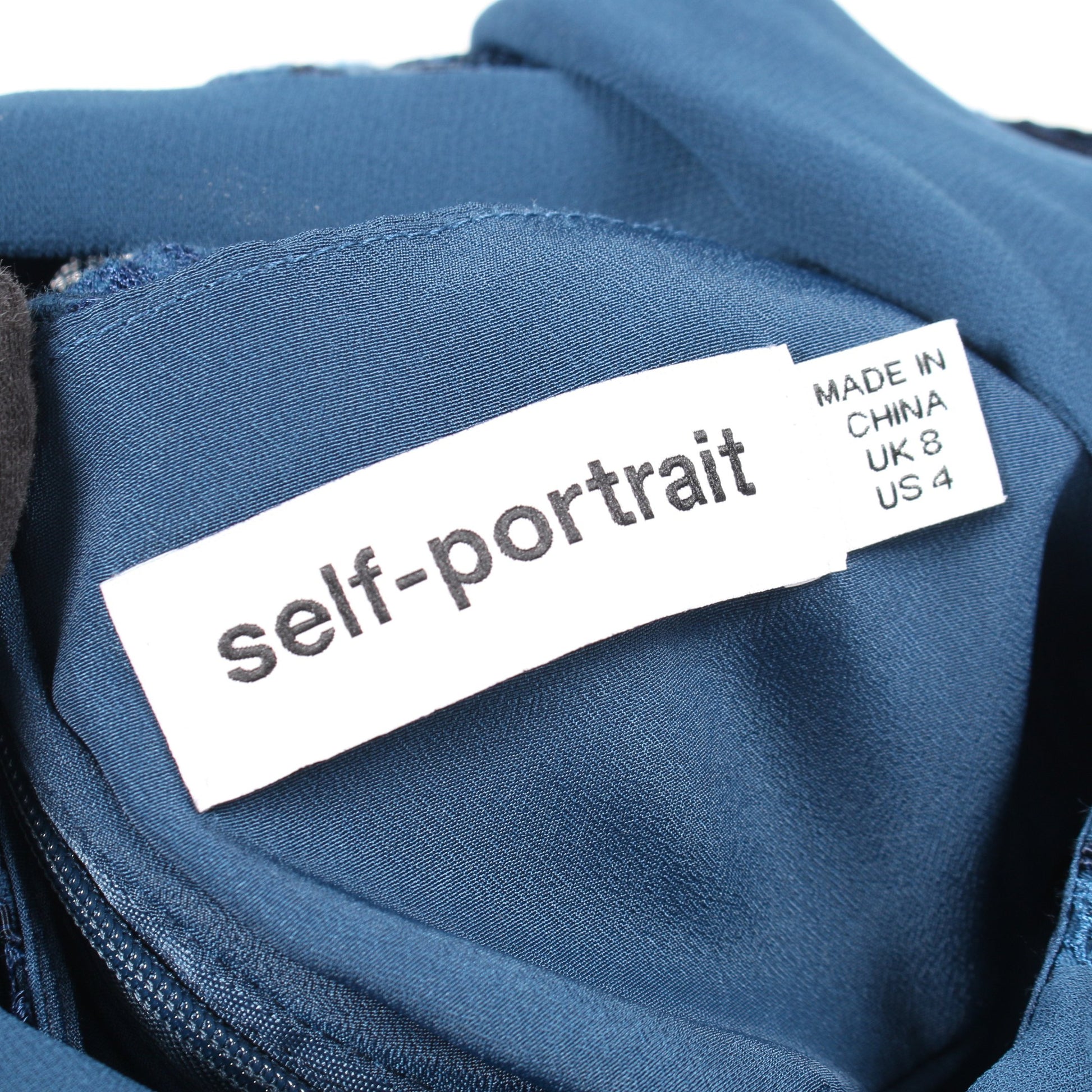 ワンピース 総レース コットン ナイロン ブルーグリーン セルフポートレイト ワンピース SELFPORTRAIT