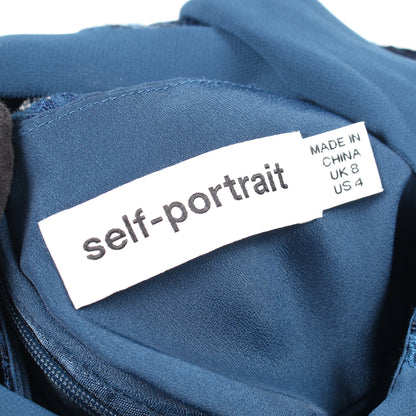 ワンピース 総レース コットン ナイロン ブルーグリーン セルフポートレイト ワンピース SELFPORTRAIT