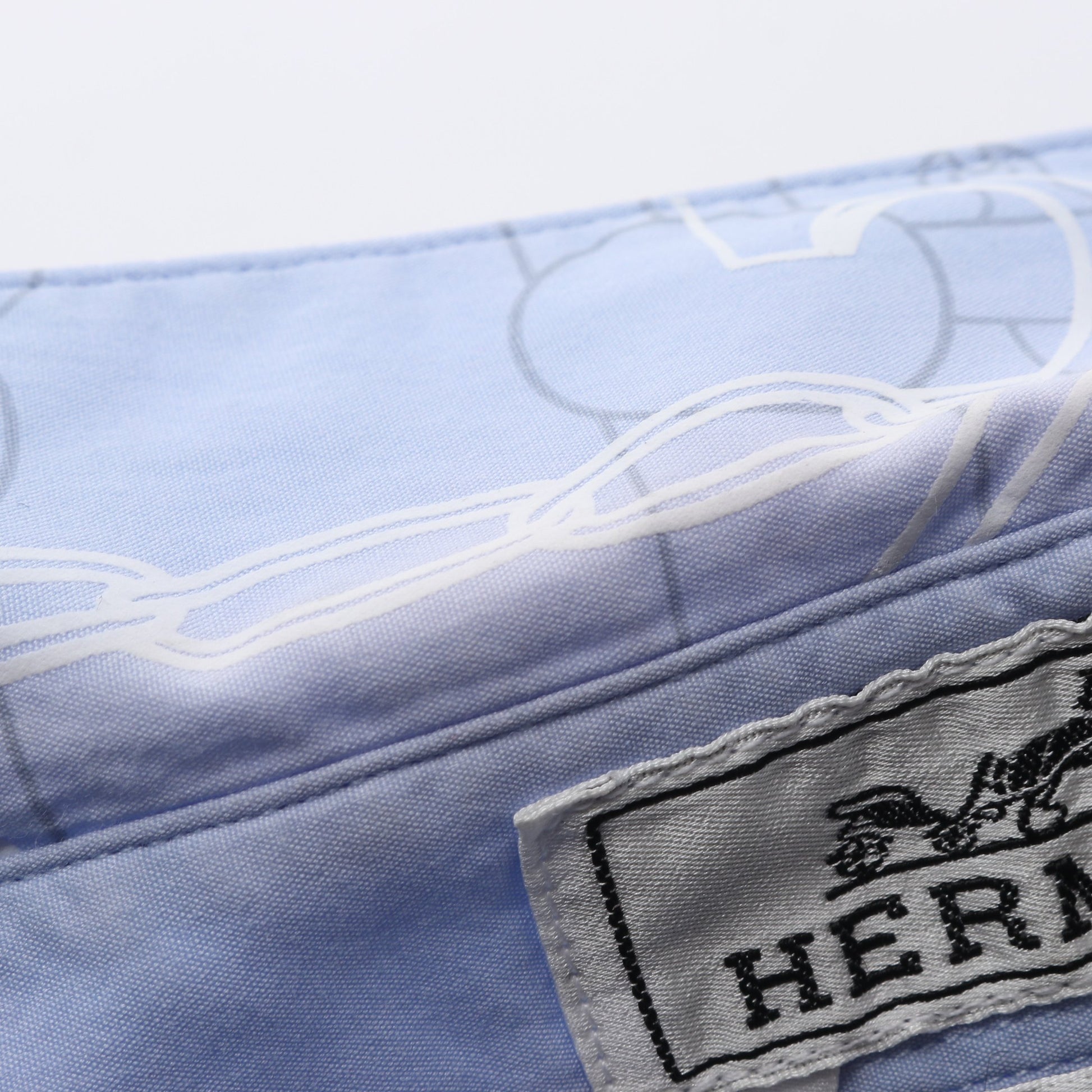 Mors et Gourmettes シャツ 長袖 コットン ライトブルー エルメス トップス HERMES