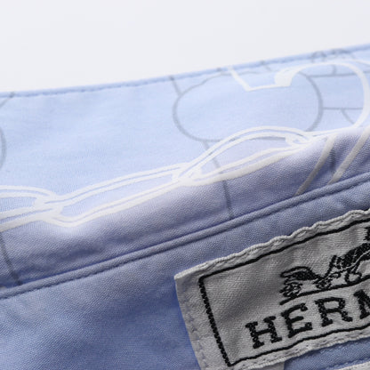 Mors et Gourmettes シャツ 長袖 コットン ライトブルー エルメス トップス HERMES