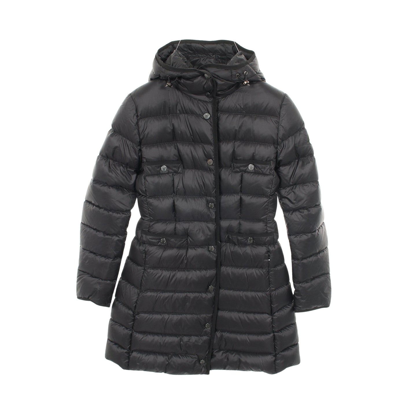HIRMA ダウンコート ナイロン ブラック フード付き モンクレール アウター MONCLER