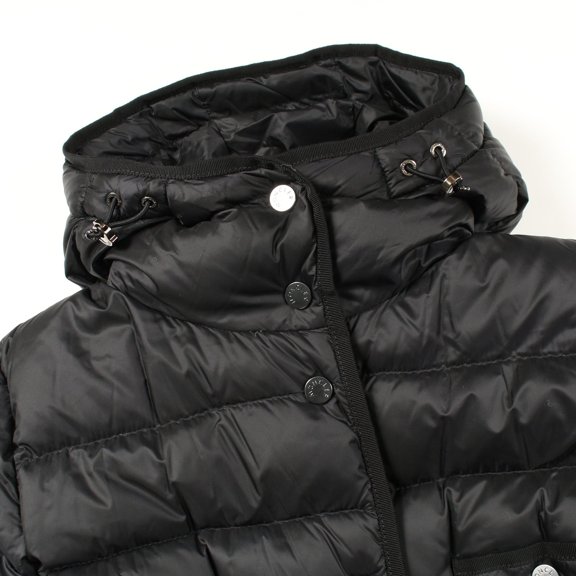 HIRMA ダウンコート ナイロン ブラック フード付き モンクレール アウター MONCLER