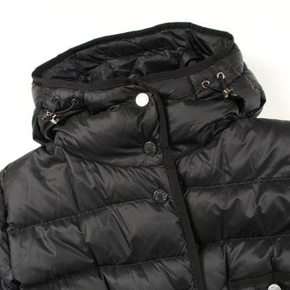 HIRMA ダウンコート ナイロン ブラック フード付き モンクレール アウター MONCLER