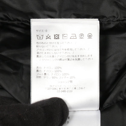 HIRMA ダウンコート ナイロン ブラック フード付き モンクレール アウター MONCLER