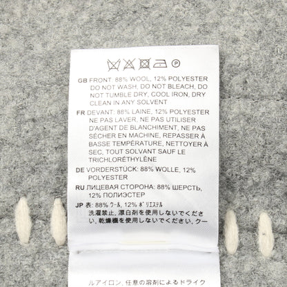 Embroidered scarf jacket マフラー コート ウール グレー トーテム アウター TOTEME