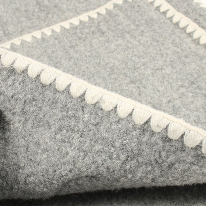 Embroidered scarf jacket マフラー コート ウール グレー トーテム アウター TOTEME