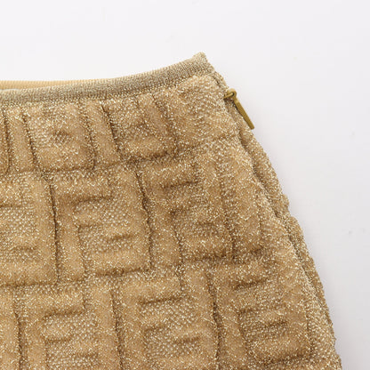 FF柄 ニット スカート レーヨン ゴールド フェンディ ボトムス FENDI