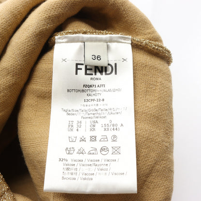 FF柄 ニット スカート レーヨン ゴールド フェンディ ボトムス FENDI