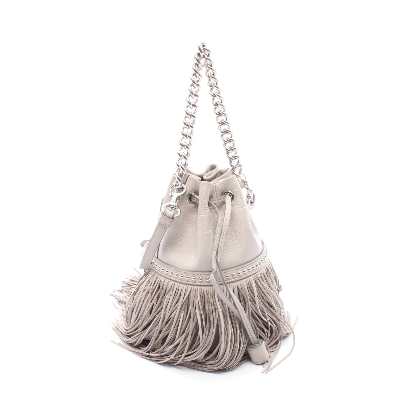 FRINGE CARNIVAL MINI フリンジカーニバル ミニ チェーンハンドバッグ レザー ライトグレー 2WAY ジェイアンドエムデヴィッドソン バッグ J&M DAVIDSON