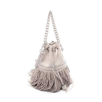 FRINGE CARNIVAL MINI フリンジカーニバル ミニ チェーンハンドバッグ レザー ライトグレー 2WAY ジェイアンドエムデヴィッドソン バッグ J&M DAVIDSON