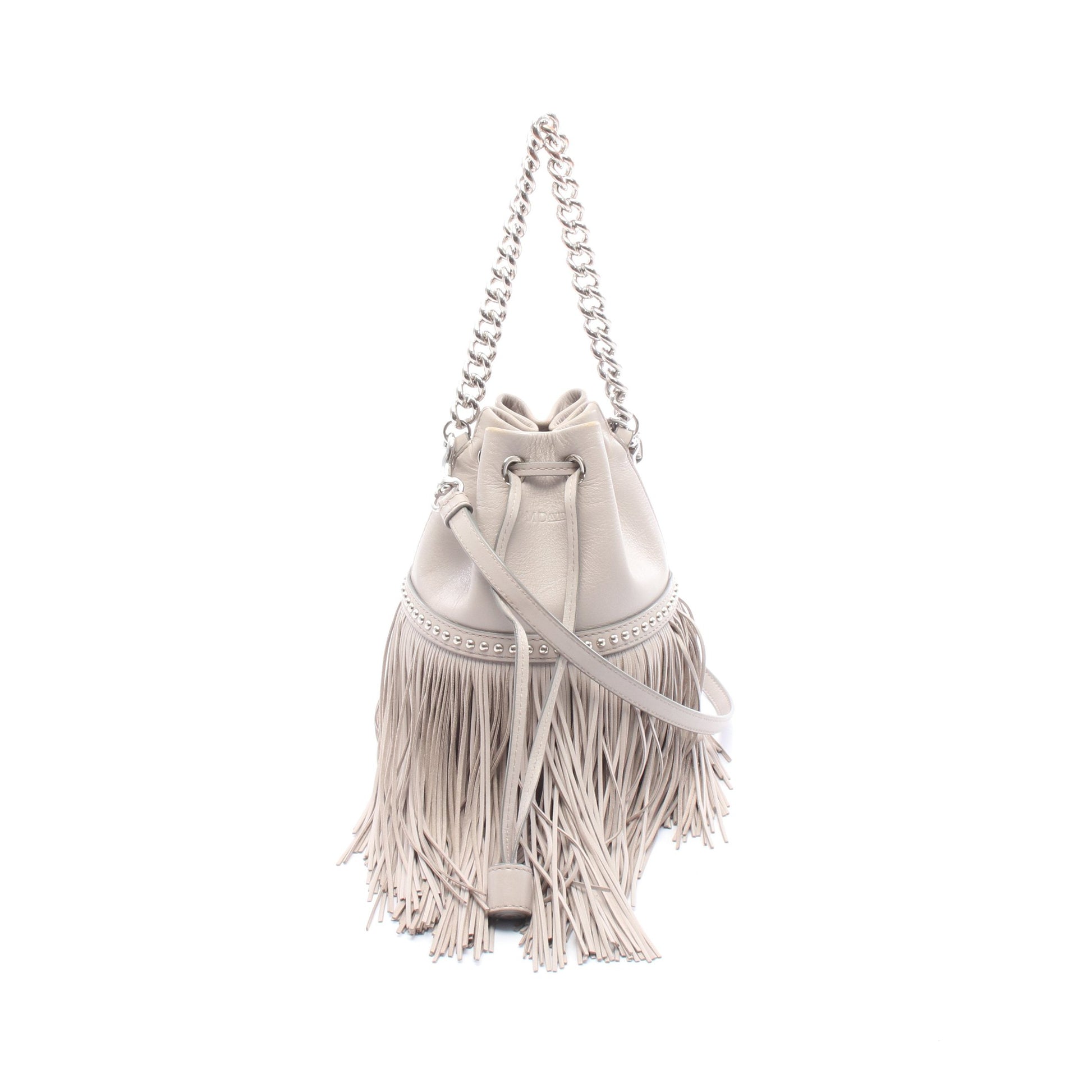 FRINGE CARNIVAL MINI フリンジカーニバル ミニ チェーンハンドバッグ レザー ライトグレー 2WAY ジェイアンドエムデヴィッドソン バッグ J&M DAVIDSON