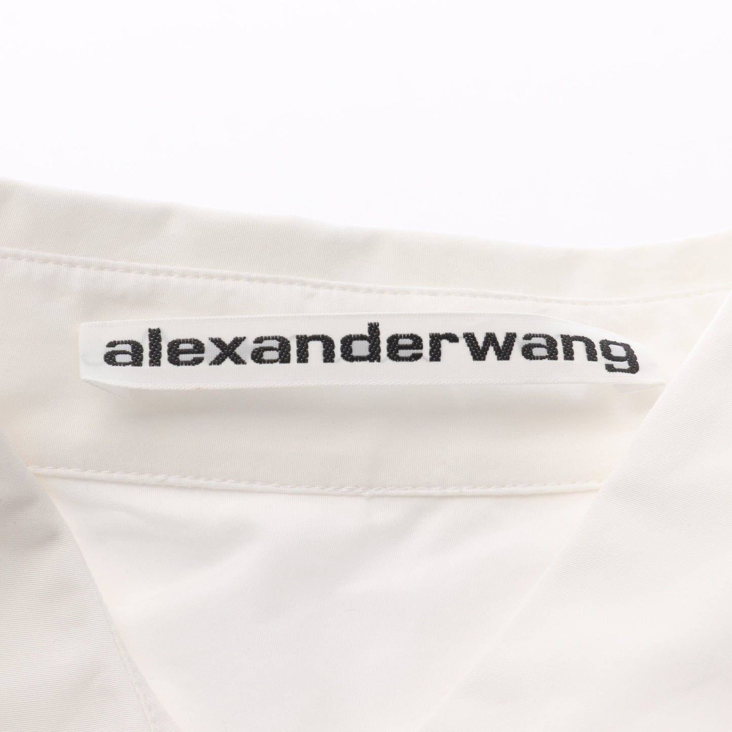 シャツワンピース ギャザー コットン ホワイト アレキサンダーワン ワンピース ALEXANDER WANG