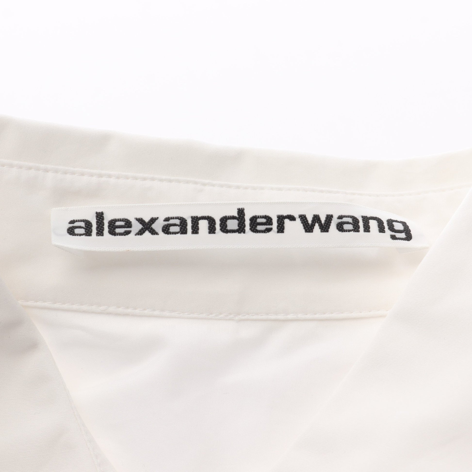 シャツワンピース ギャザー コットン ホワイト アレキサンダーワン ワンピース ALEXANDER WANG