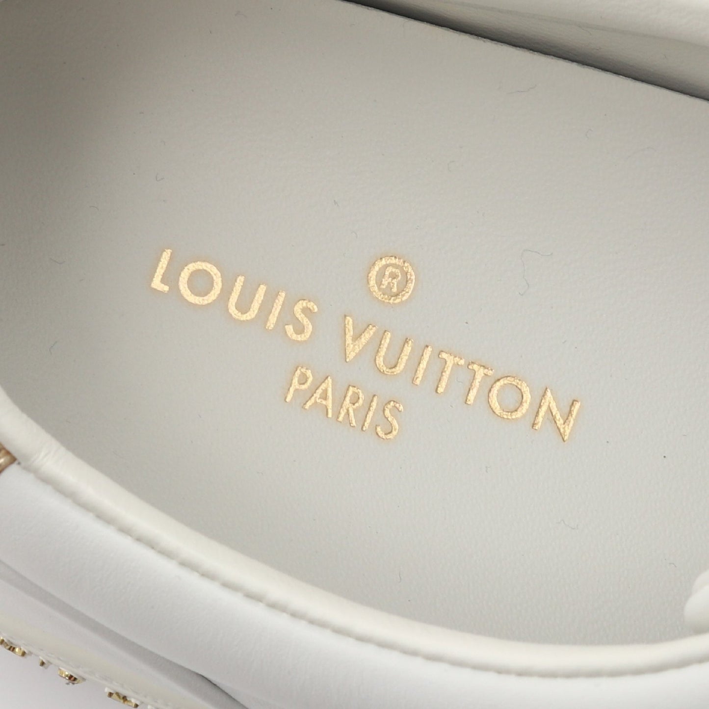 フロントローライン ローカットスニーカー レザー ホワイト ゴールド ルイヴィトン シューズ LOUIS VUITTON