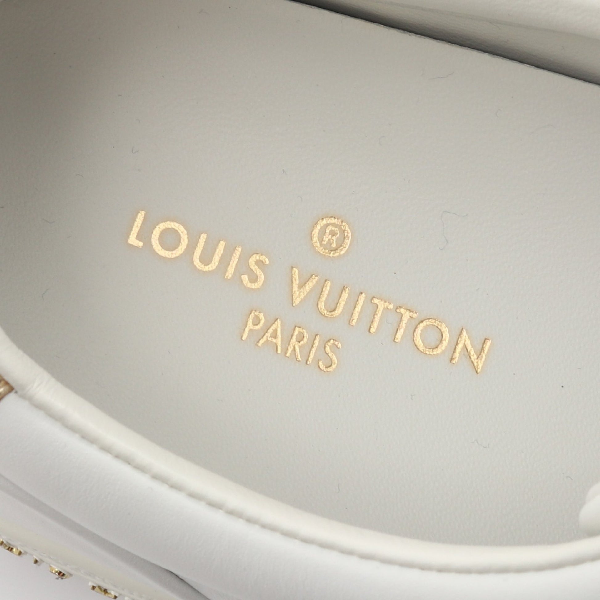 フロントローライン ローカットスニーカー レザー ホワイト ゴールド ルイヴィトン シューズ LOUIS VUITTON