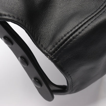 TBロゴ ベースボール キャップ レザー ブラック バーバリー