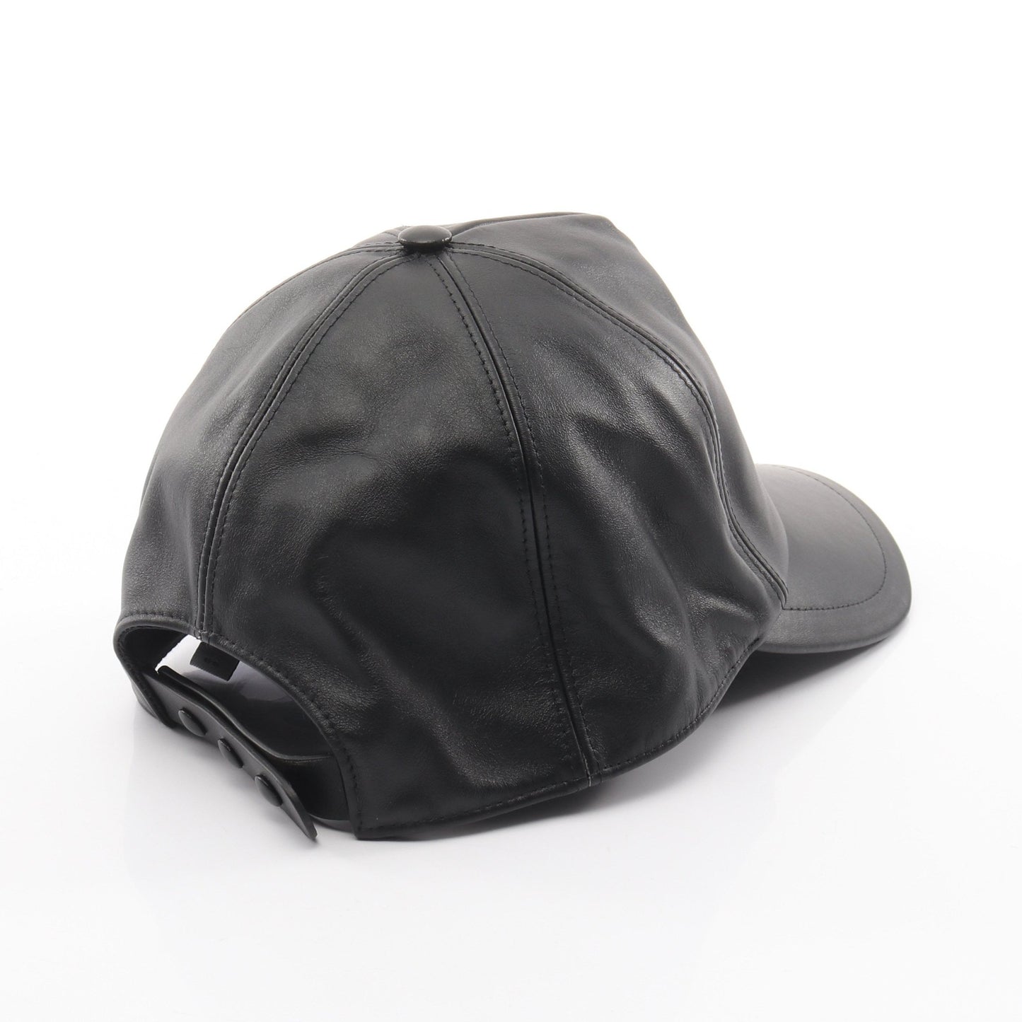 TBロゴ ベースボール キャップ レザー ブラック バーバリー