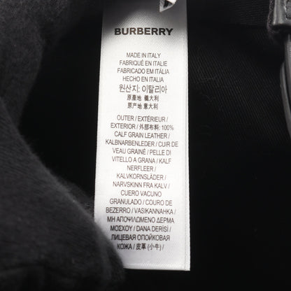 TBロゴ ベースボール キャップ レザー ブラック バーバリー