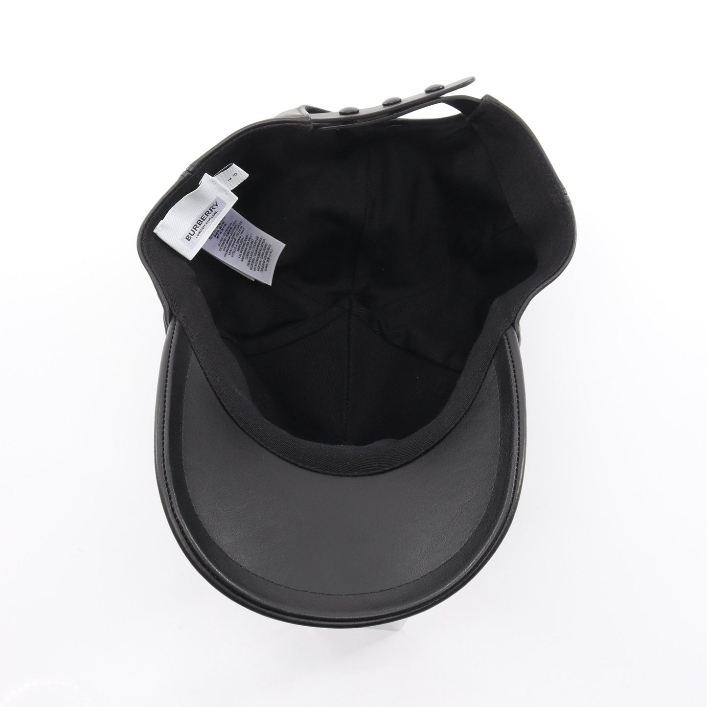 TBロゴ ベースボール キャップ レザー ブラック バーバリー