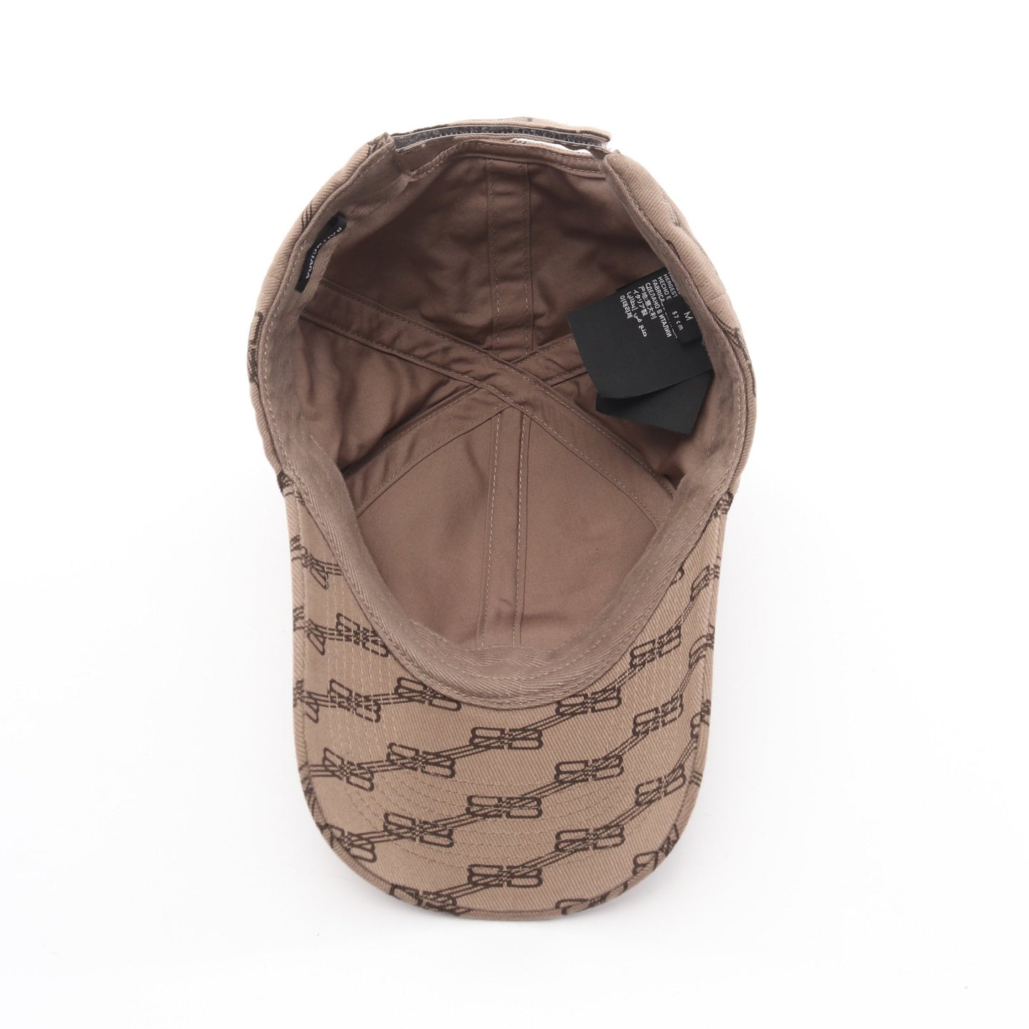 BBモノグラム キャップ コットン グレーブラウン バレンシアガ