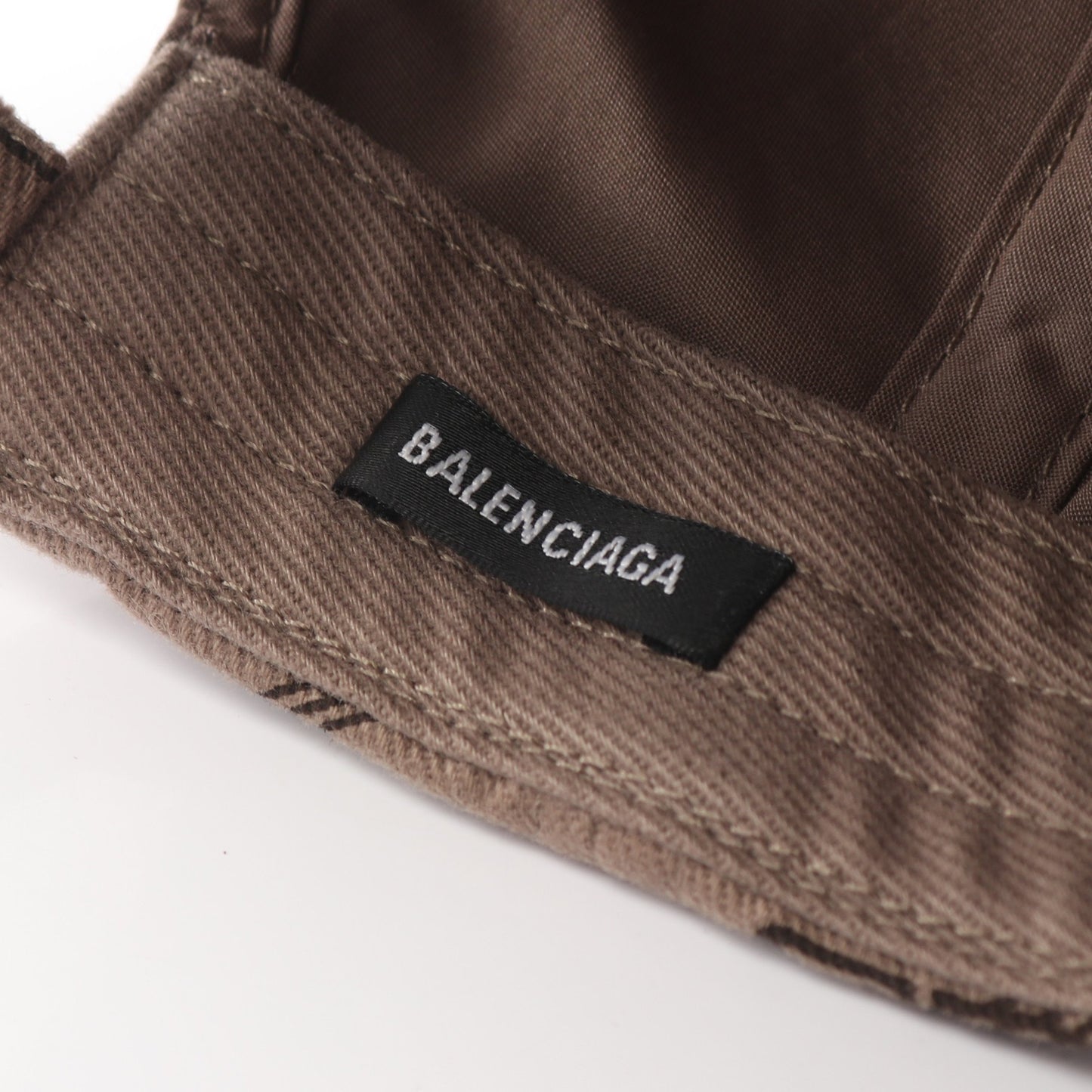 BBモノグラム キャップ コットン グレーブラウン バレンシアガ