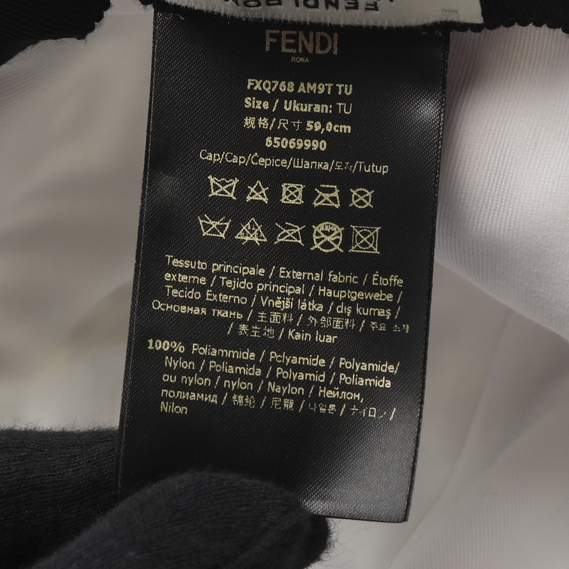 FENDI × MARC JACOBS キャップ 帽子 ナイロン ブラック ホワイト フェンディ 財布・小物 FENDI