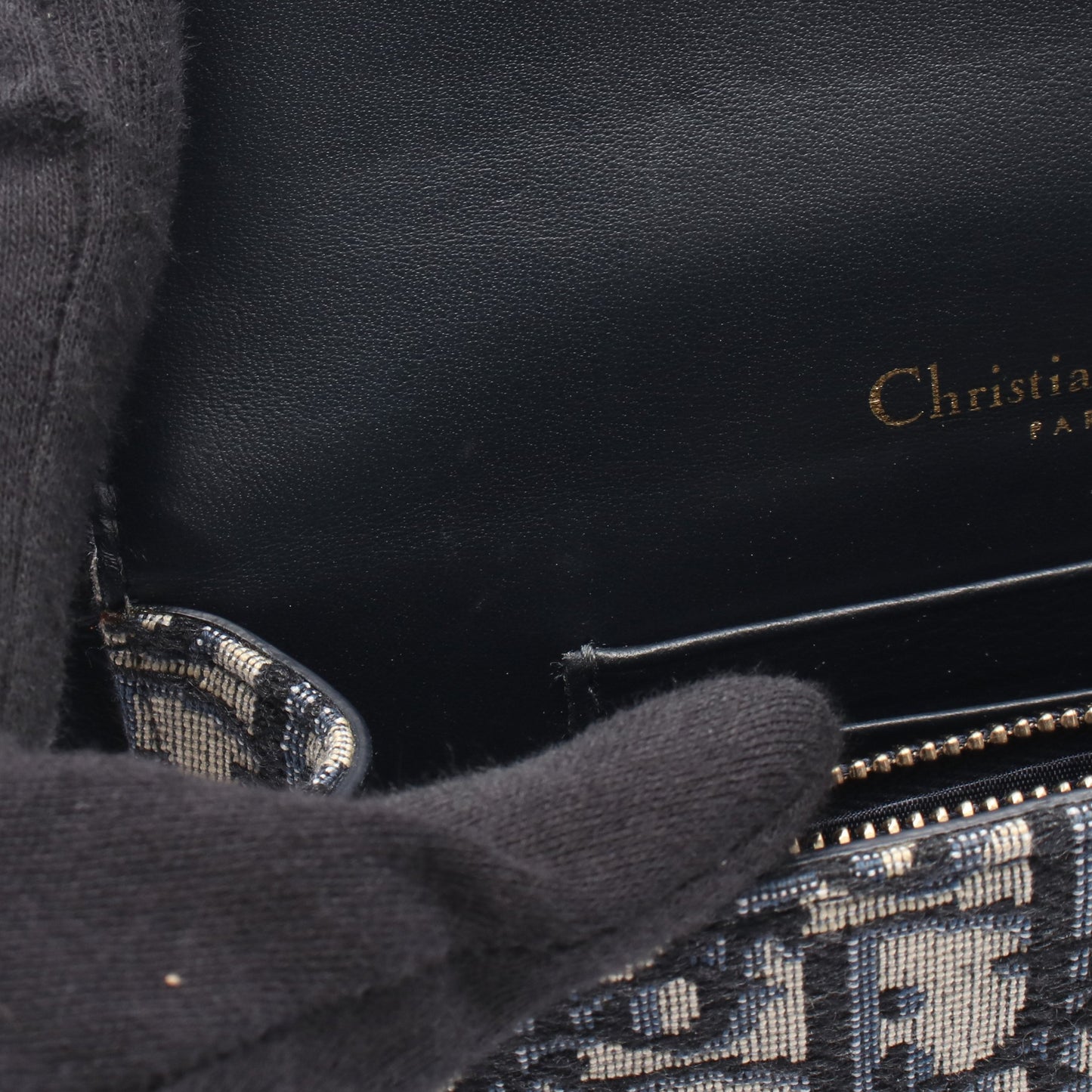オブリーク ボディバッグ ウエストバッグ キャンバス ネイビー ベージュ クリスチャンディオール バッグ Christian Dior