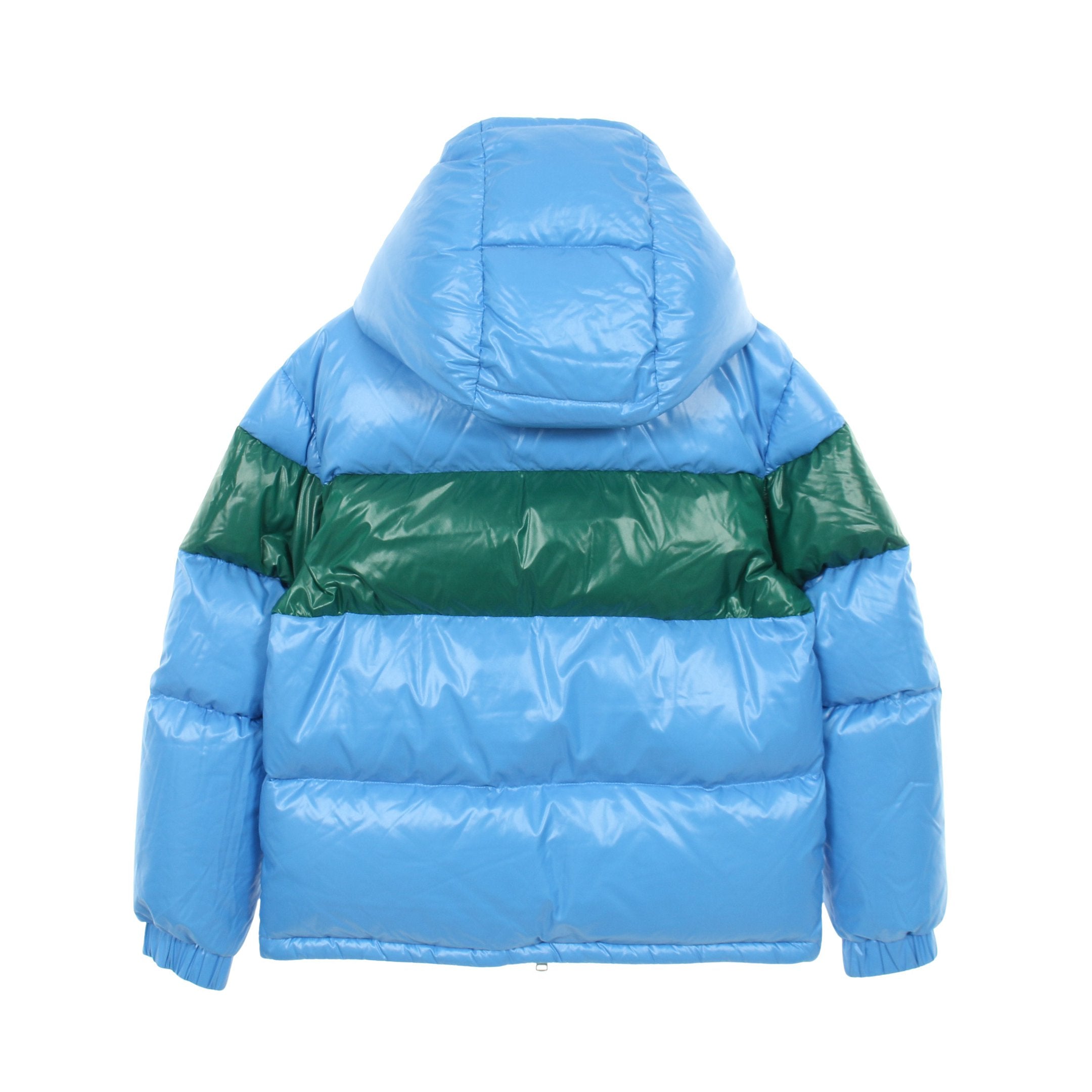 <美品>モンクレールダウンマフラーブルーグリーン MONCLER（モンクレール） 【並行輸入品】モンクレール ダウン