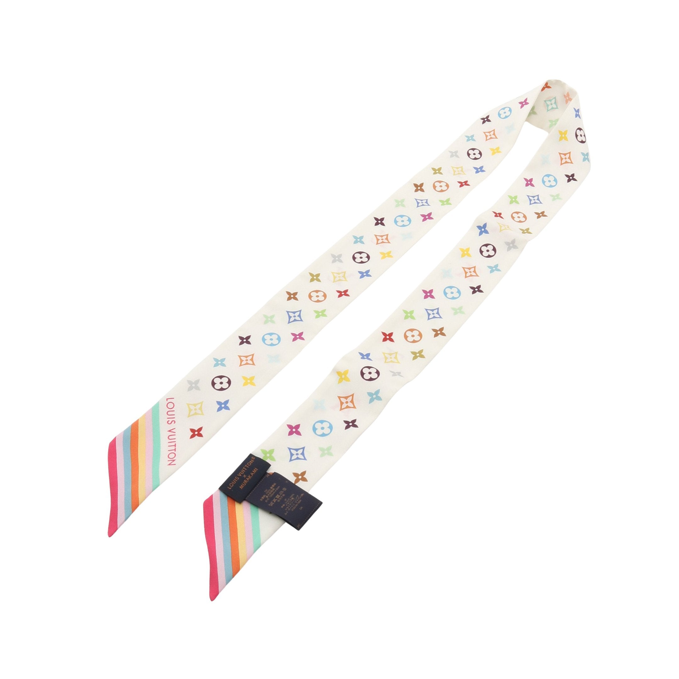LV × TM バンドーBB モノグラムマルチカラー リボン スカーフ シルク